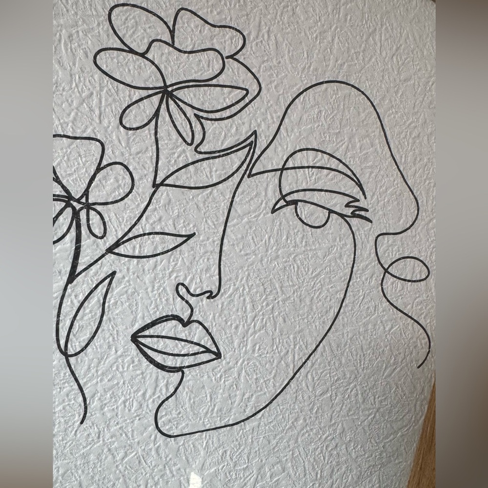 Bundle Set (2) - Minimalist Line Art - Woman Flowers Butterfly- Art Decor - Picture 5 of 11